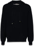 striped-edge hoodie